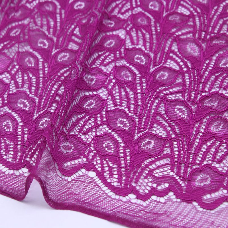 Lace Fabric Dress Scallop Edge Nylon for Women's Wear Wholesale Suppli 4